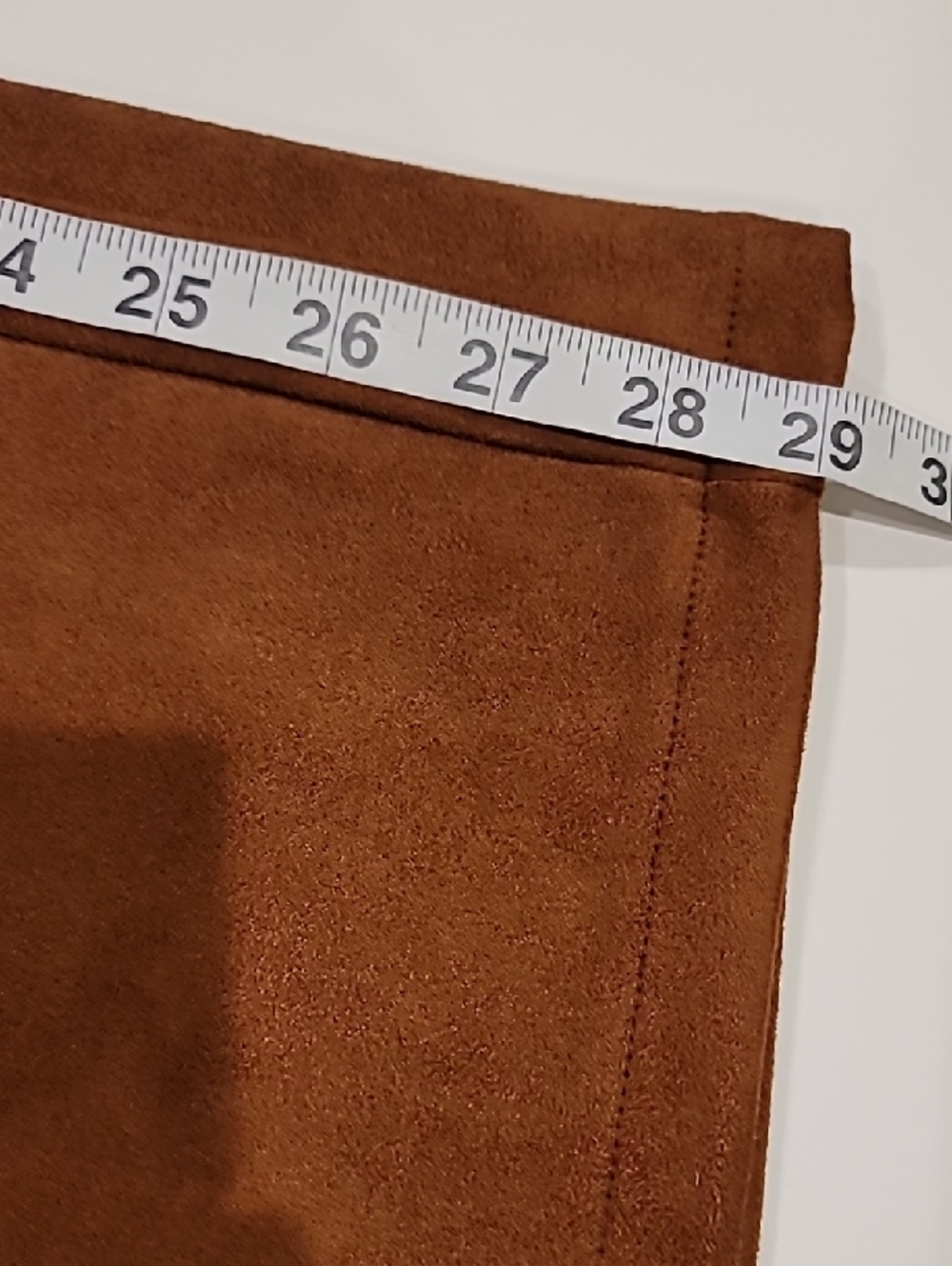 Carhartt Burnt Orange Faux Suede Flare Jeans Patch Logo Detail Small - Picture 11 of 12